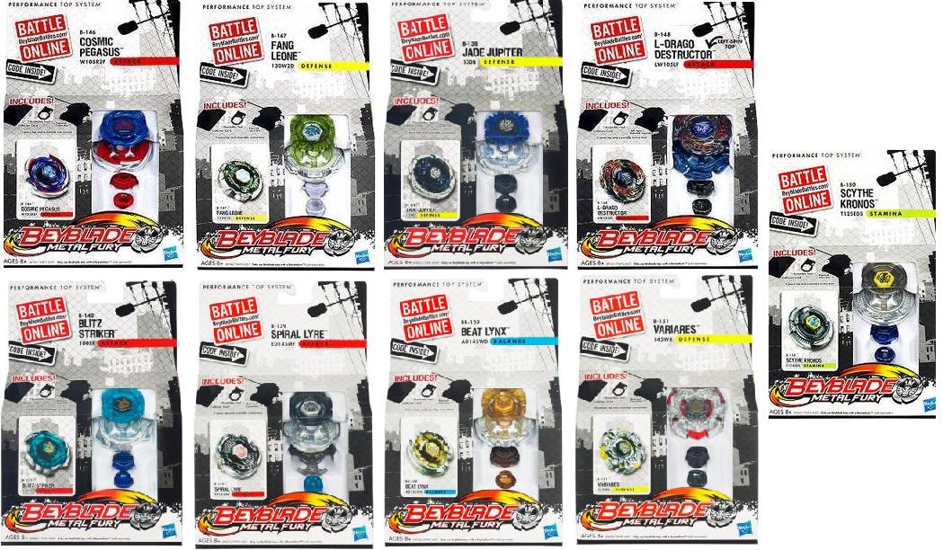 Beyblade saison 3 Metal Fury Battle Top  x12